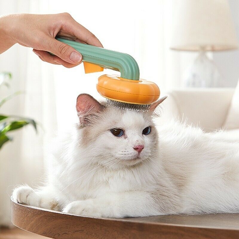 Stainless Steel Needle Automatic Cleaning Pet Brush