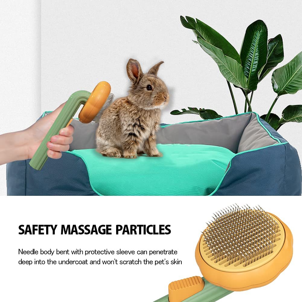 Stainless Steel Needle Automatic Cleaning Pet Brush
