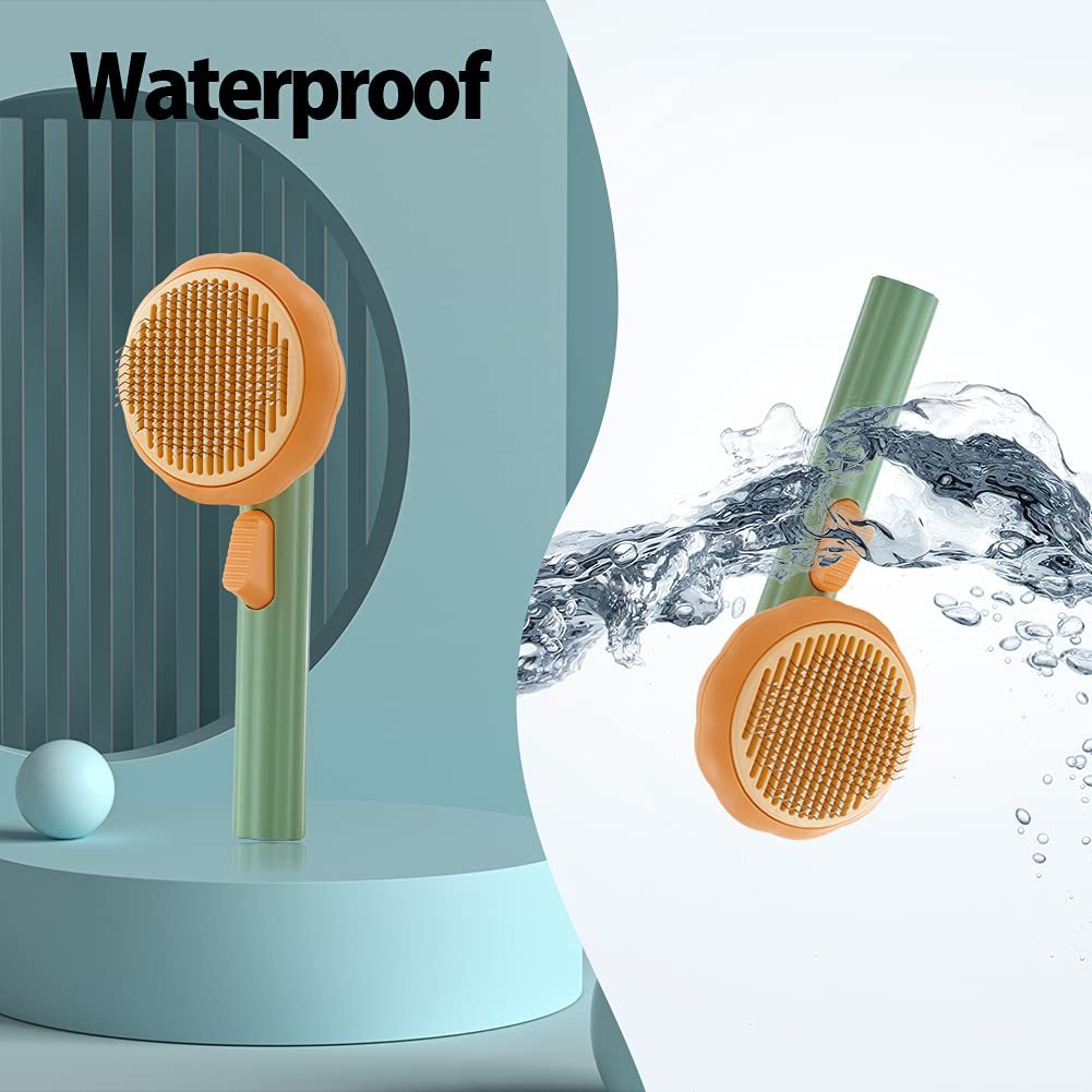 Stainless Steel Needle Automatic Cleaning Pet Brush