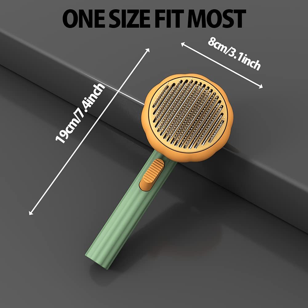 Stainless Steel Needle Automatic Cleaning Pet Brush