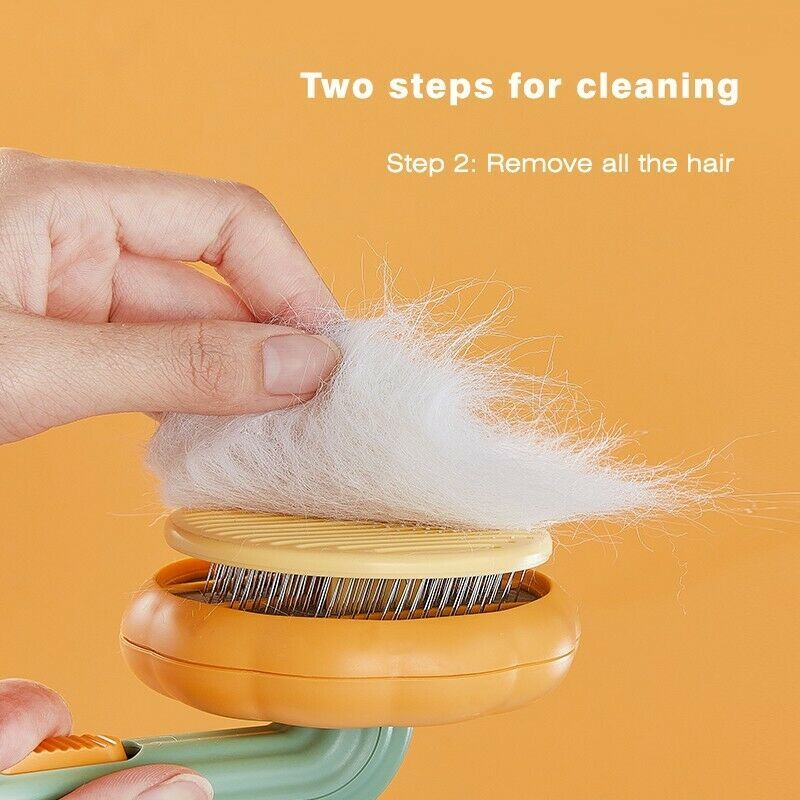 Stainless Steel Needle Automatic Cleaning Pet Brush