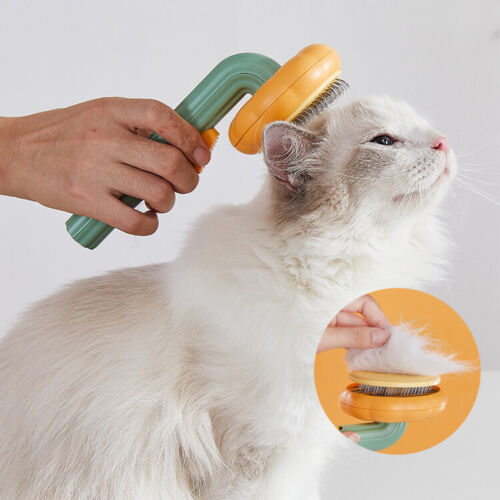 Stainless Steel Needle Automatic Cleaning Pet Brush
